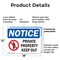 Signmission Private Property Keep Out OSHA Notice Sign, Plastic, 18in W x 12in L, 2PK OS-2PACK-NS-P-1218-L-16418 - alternate 7